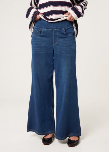 Blue Vanilla Blue Multi Stretch Wide Leg Jeans