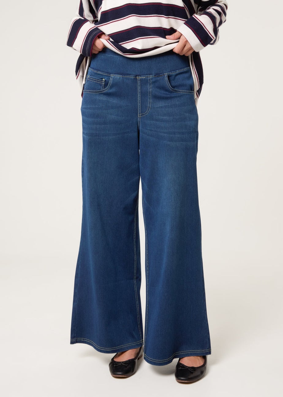 Blue Vanilla Blue Multi Stretch Wide Leg Jeans
