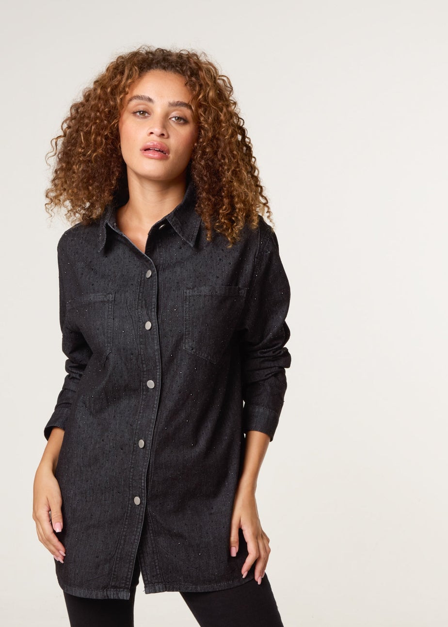 Blue Vanilla Black Long Sleeved Denim Shirt