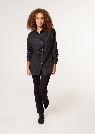 Blue Vanilla Black Long Sleeved Denim Shirt