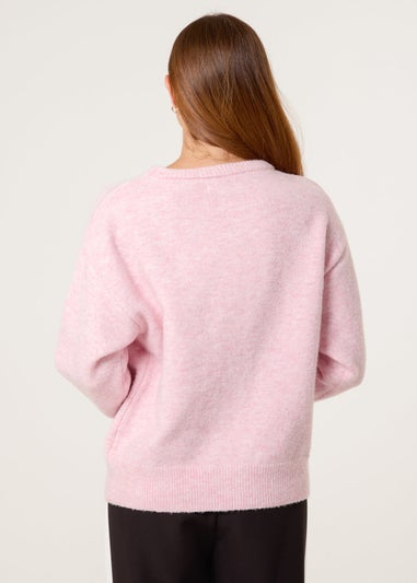 Blue Vanilla Pink Round Neck Jumper