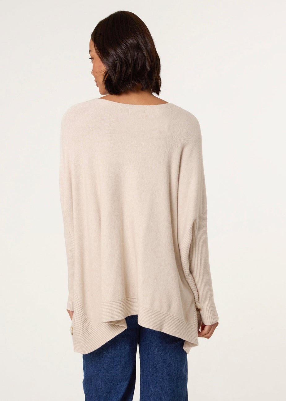 Blue Vanilla Stone Boxy Jumper With Buttons