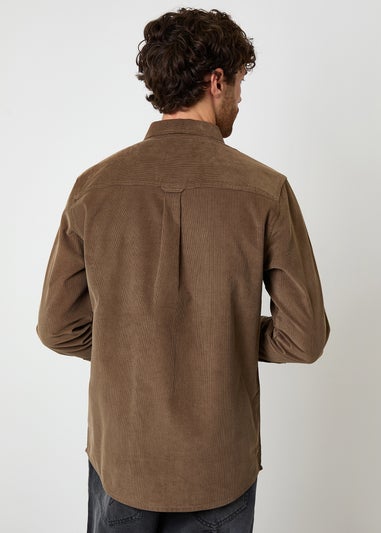 Threadbare Brown Corduroy Shirt
