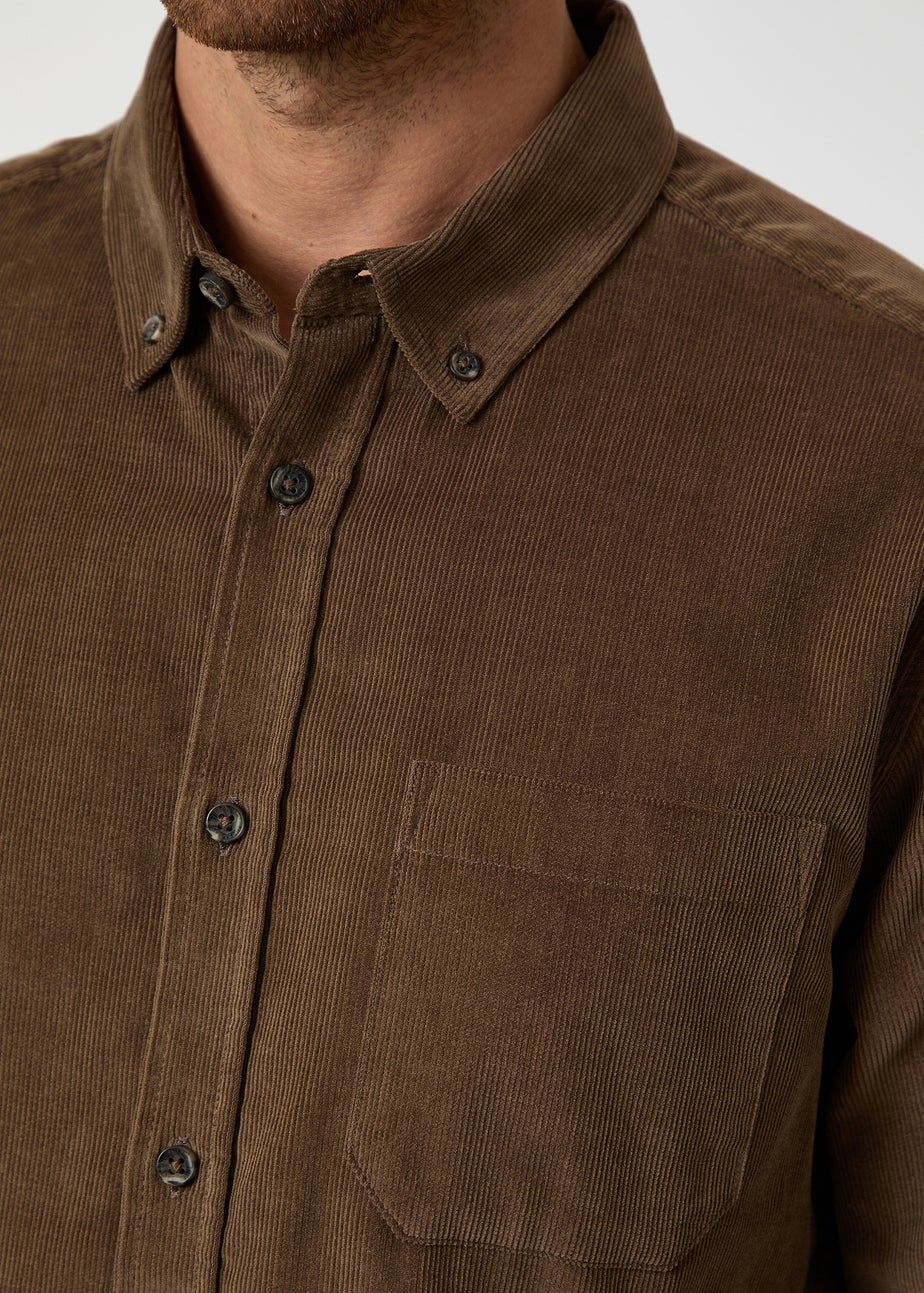 Threadbare Brown Corduroy Shirt