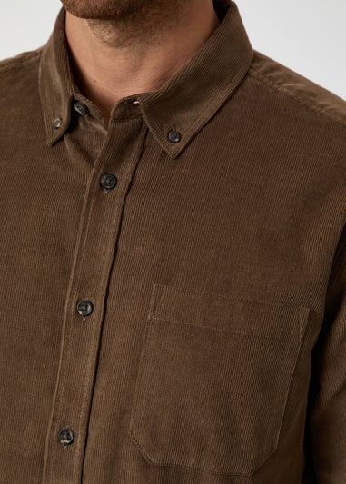 Threadbare Brown Corduroy Shirt