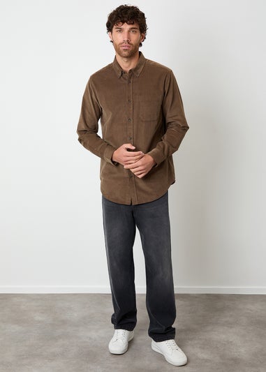 Threadbare Brown Corduroy Shirt