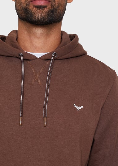 Threadbare Chocolate Cotton Blend Pullover Hoody