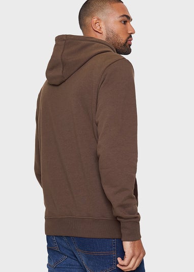 Threadbare Chocolate Cotton Blend Pullover Hoody