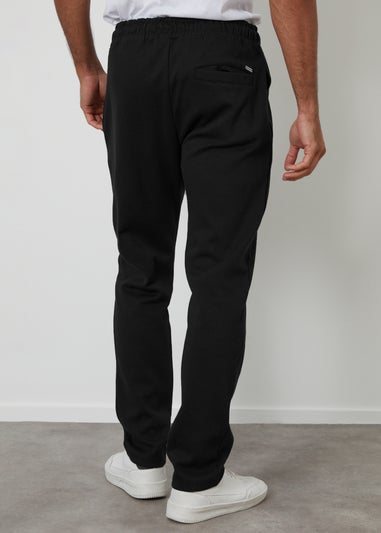 Threadbare Black Pintuck Pique Joggers