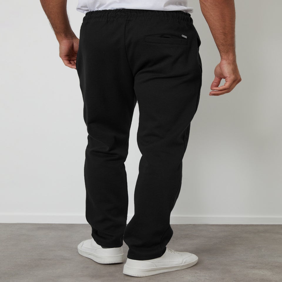 Threadbare Black Pintuck Pique Joggers