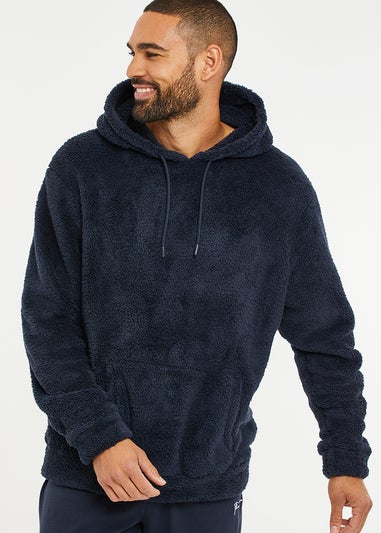 Threadbare Navy Borg Lounge Hoodie