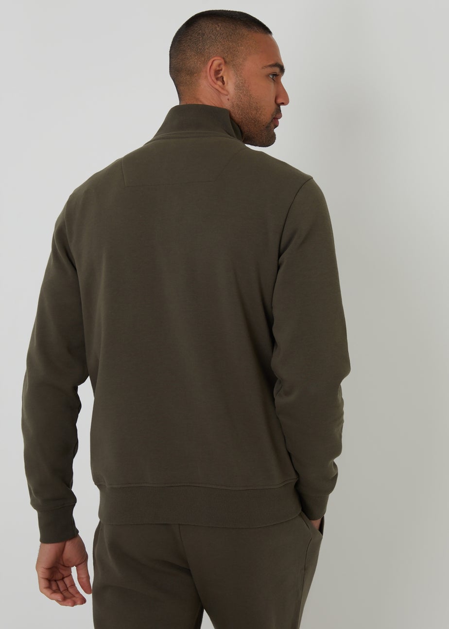 Threadbare Black 2 Pack Quarter Zip Neck Sweatshirts