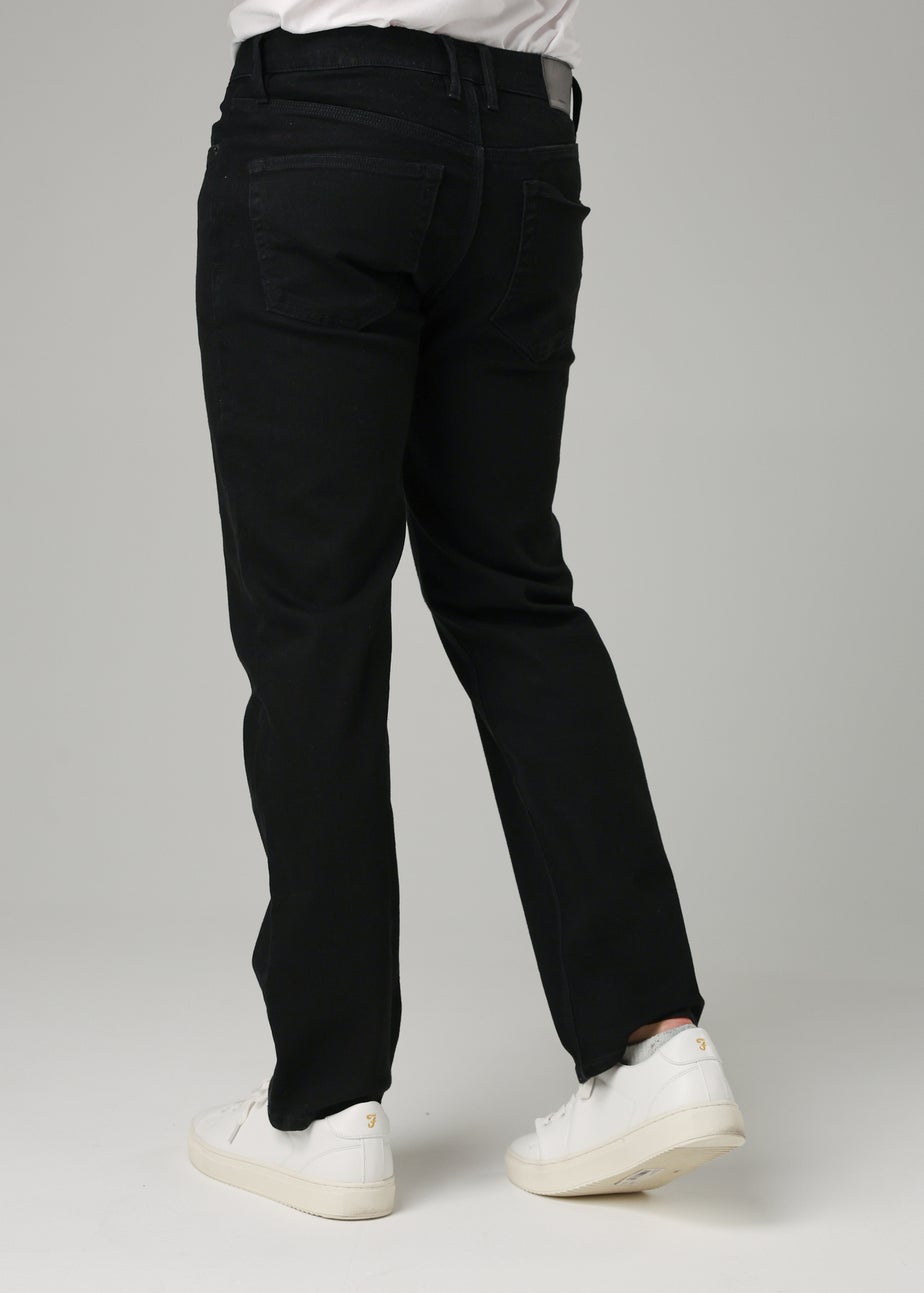 French Connection Black Cotton Straight Leg Stetch Denim Jeans