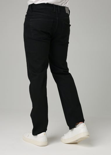 French Connection Black Cotton Straight Leg Stetch Denim Jeans