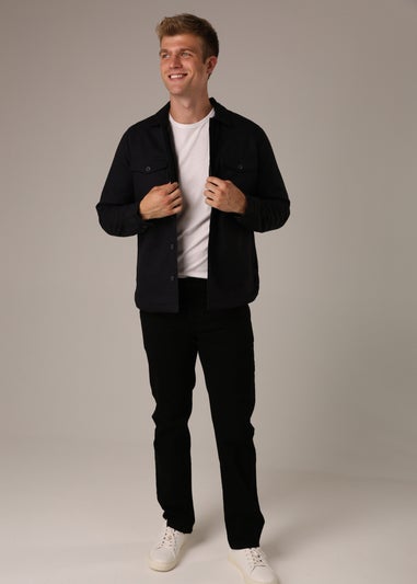 French Connection Black Cotton Straight Leg Stetch Denim Jeans