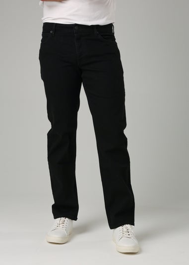 French Connection Black Cotton Straight Leg Stetch Denim Jeans