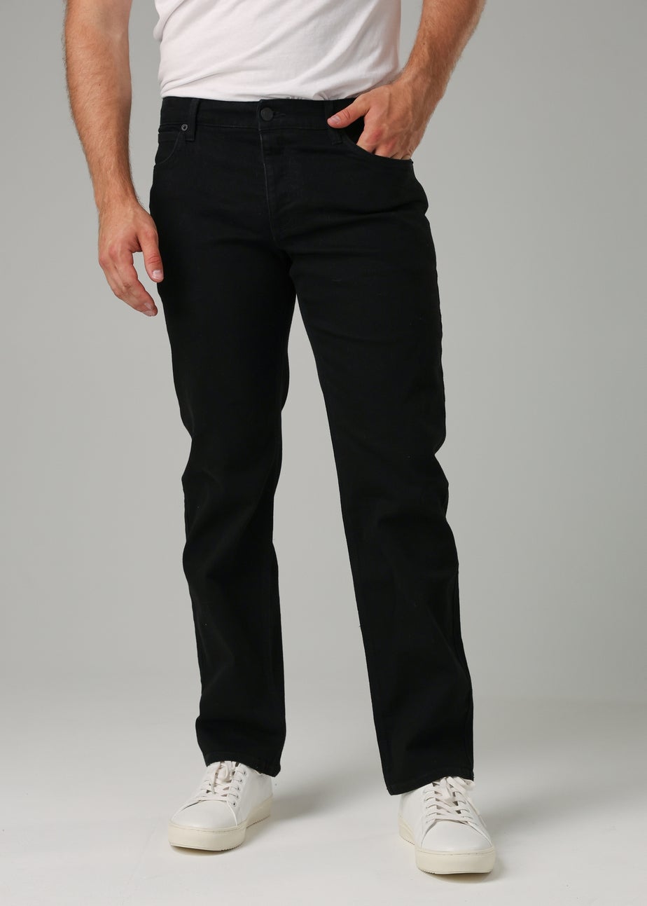 French Connection Black Cotton Straight Leg Stetch Denim Jeans