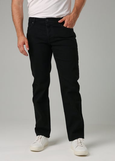 French Connection Black Cotton Straight Leg Stetch Denim Jeans