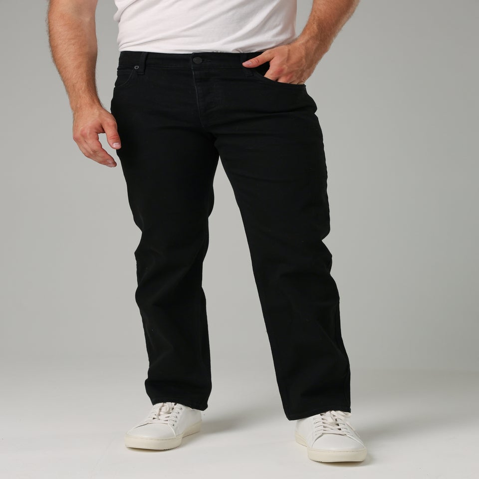 French Connection Black Cotton Straight Leg Stetch Denim Jeans