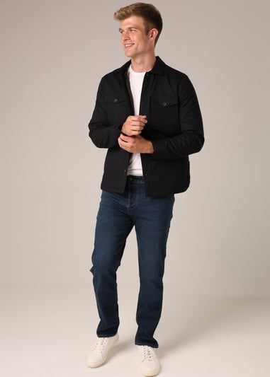 French Connection Blue Cotton Straight Leg Stetch Denim Jeans