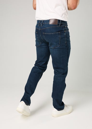 French Connection Blue Cotton Straight Leg Stetch Denim Jeans