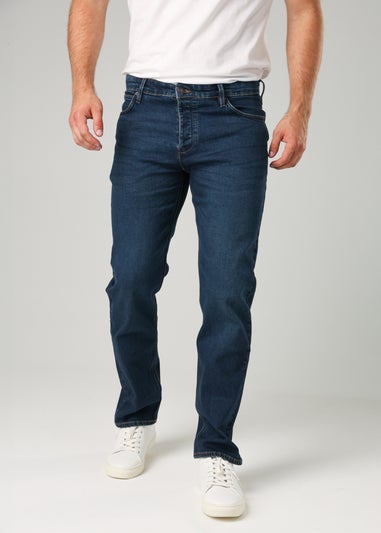 French Connection Blue Cotton Straight Leg Stetch Denim Jeans
