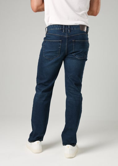 French Connection Blue Cotton Straight Leg Stetch Denim Jeans