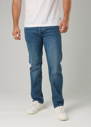 French Connection Light Blue Cotton Straight Leg Stetch Denim Jeans