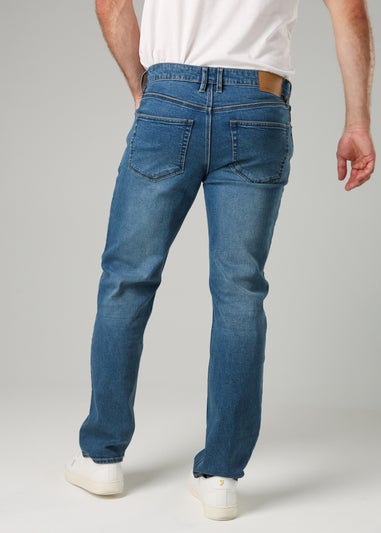 French Connection Light Blue Cotton Straight Leg Stetch Denim Jeans