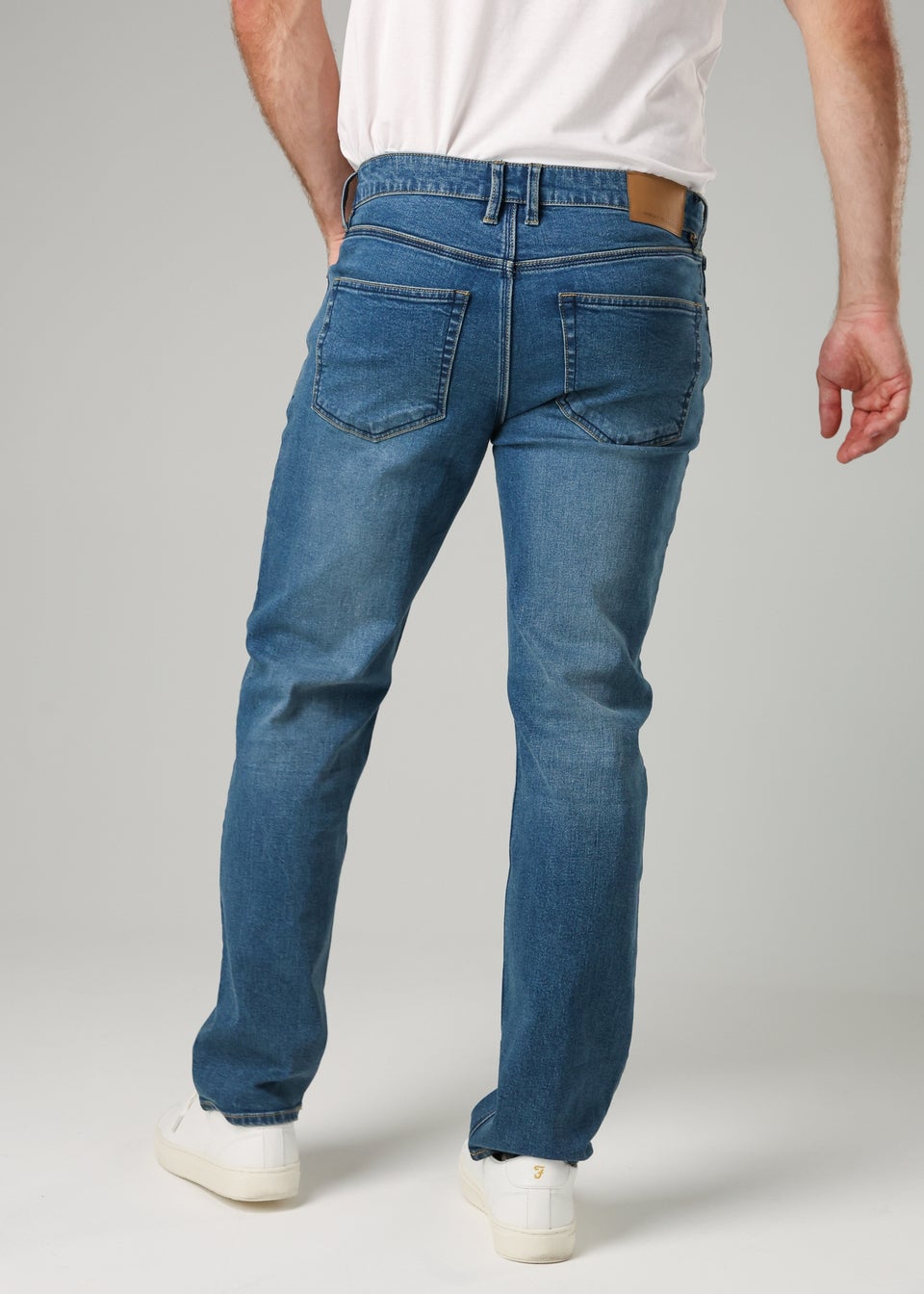 French Connection Light Blue Cotton Straight Leg Stetch Denim Jeans