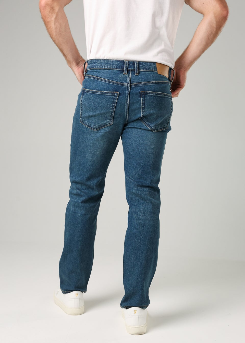 French Connection Blue Cotton Straight Leg Stetch Denim Jeans