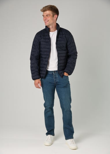 French Connection Blue Cotton Straight Leg Stetch Denim Jeans