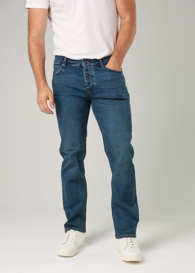French Connection Blue Cotton Straight Leg Stetch Denim Jeans