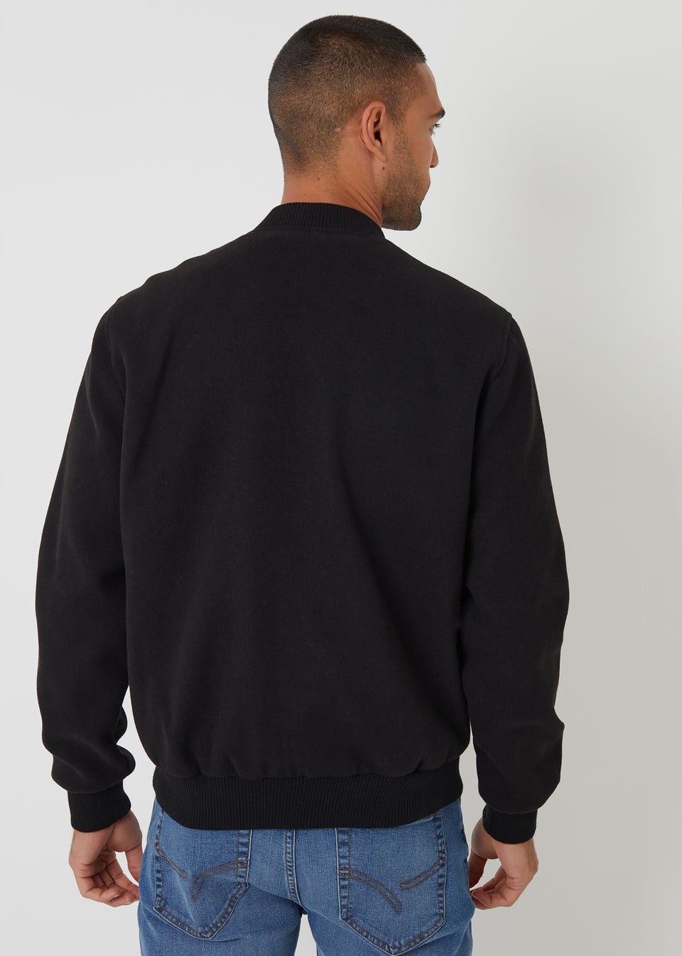 Threadbare Black Brushed Bomber Jacket