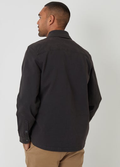 Threadbare Dark Green Cotton Snap Fastening Shacket