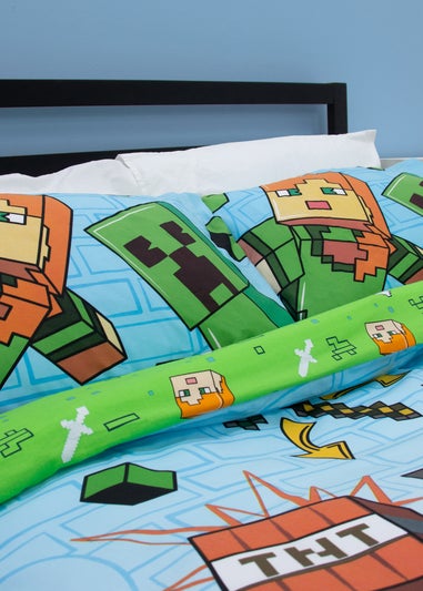 Minecraft Levels Green Panel Duvet Cover