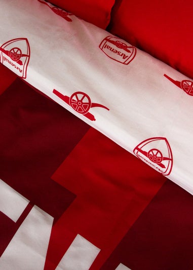 Arsenal Lightning Red Panel Duvet Cover
