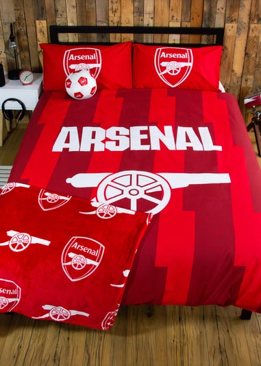 Arsenal Lightning Red Panel Duvet Cover