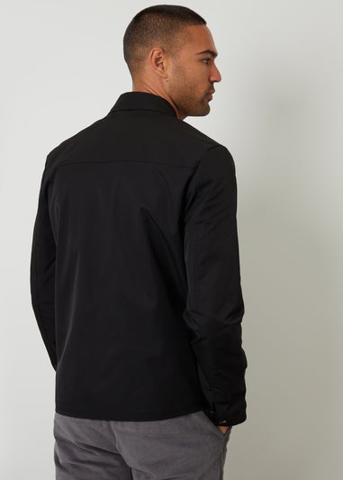 Threadbare Black Lightweight Collared Zip Up Jacket
