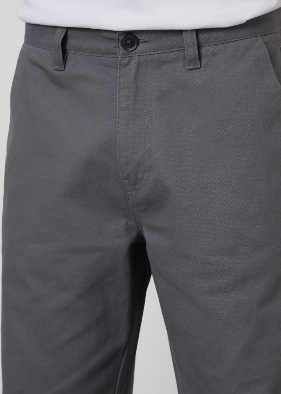 Threadbare Charcoal Baggy Fit Chino Trousers