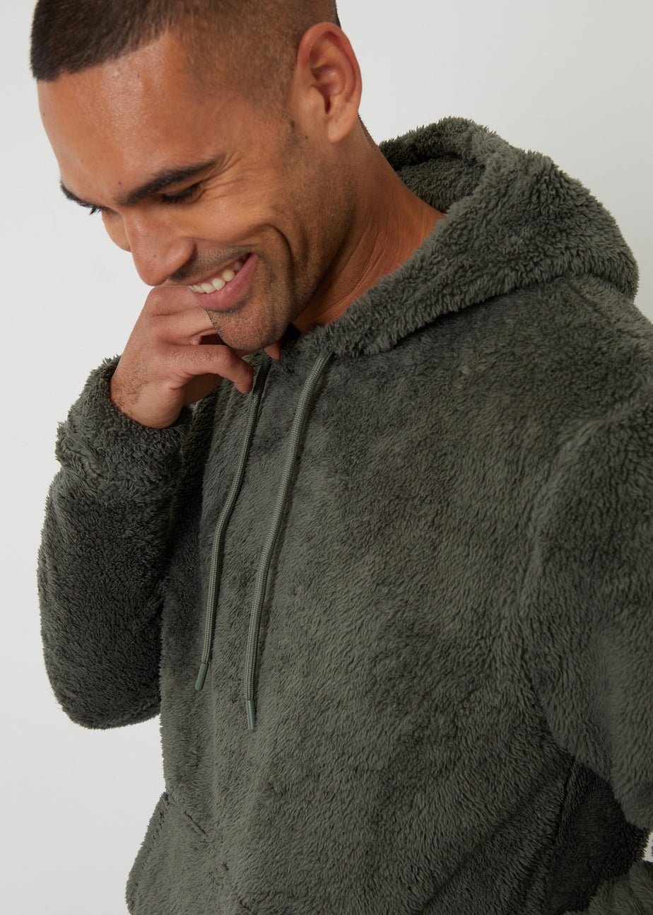 Threadbare Borg Hooded Loungewear Set