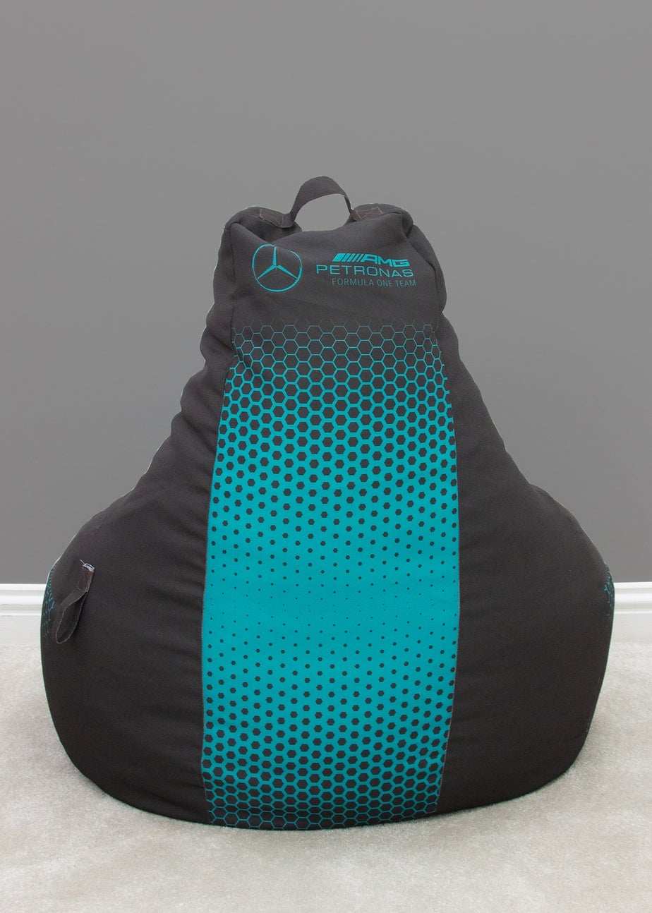 Mercedes Hexagon Blue Bean Chair