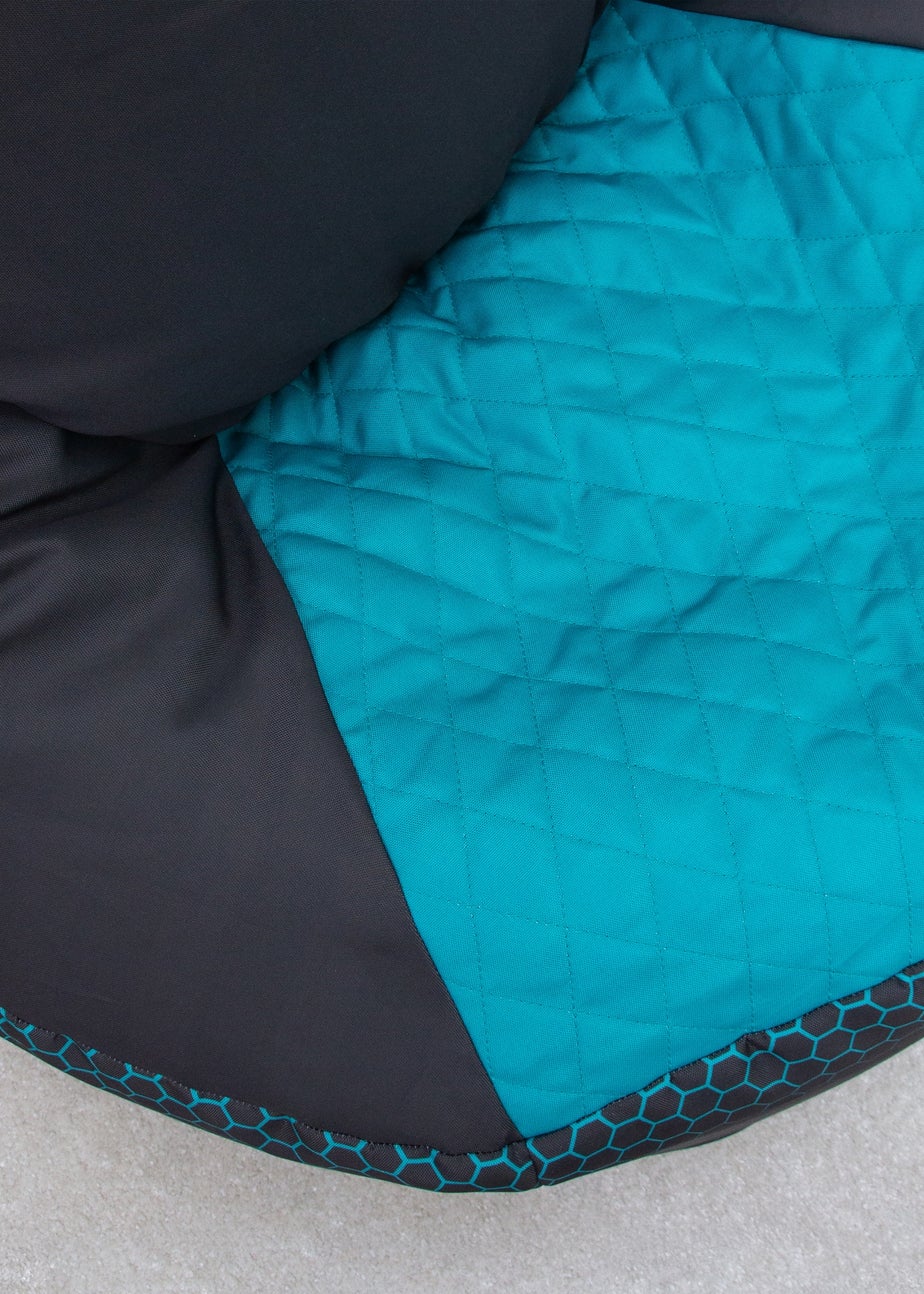 Mercedes Hexagon Blue Bean Chair