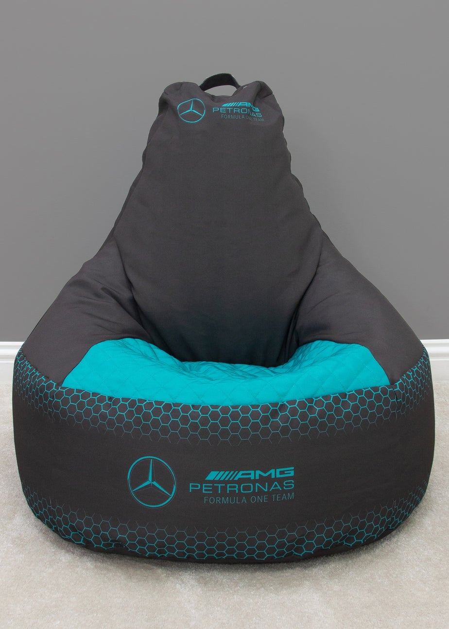 Mercedes Hexagon Blue Bean Chair