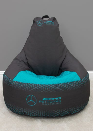 Mercedes Hexagon Blue Bean Chair