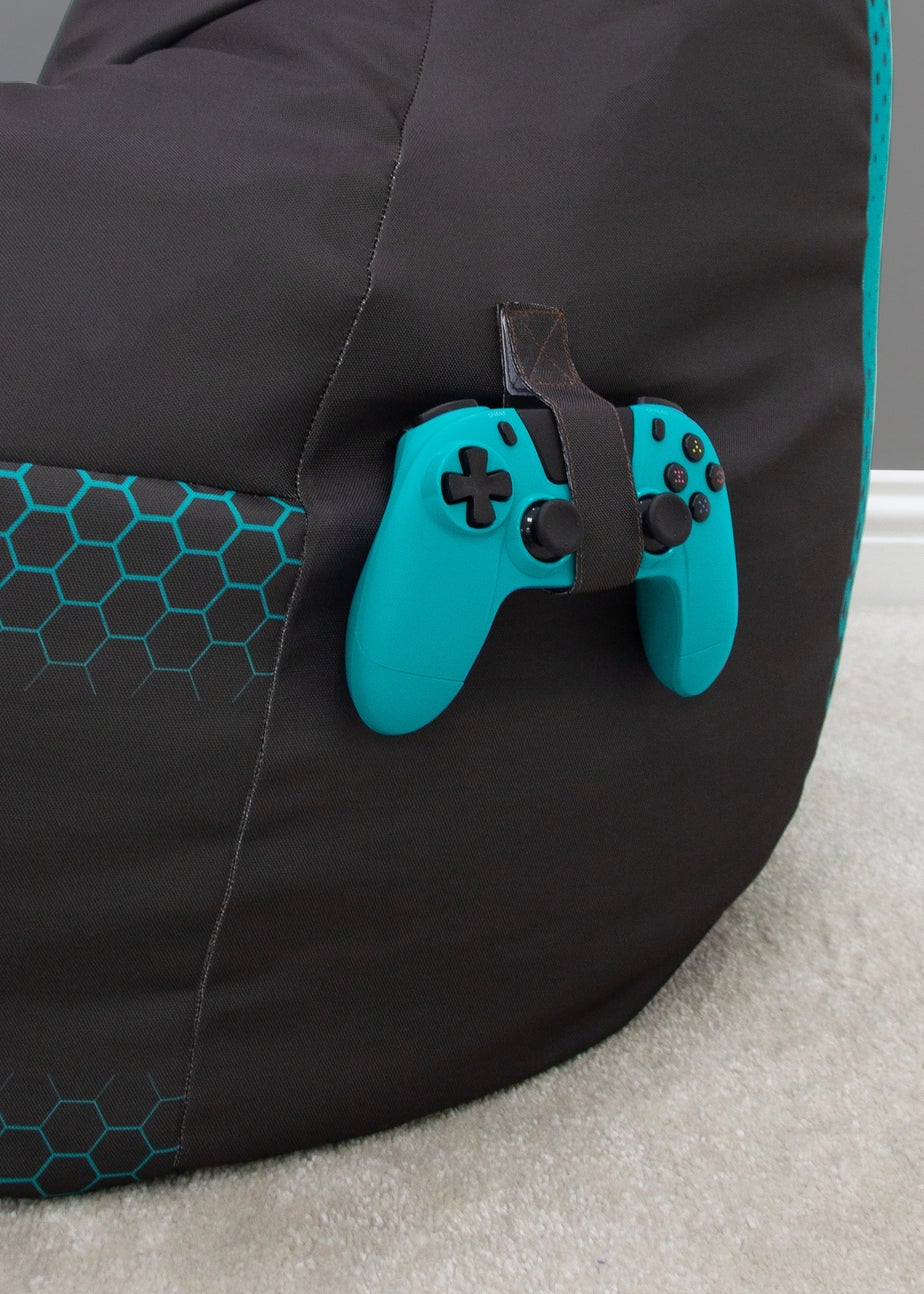 Mercedes Hexagon Blue Bean Chair