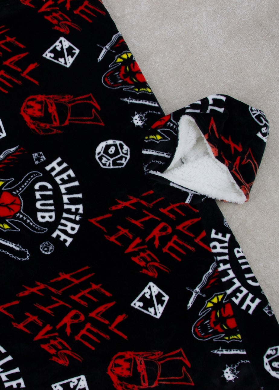 Stranger Things Demagorgon Black Fleece Poncho