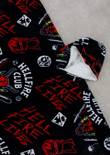 Stranger Things Demagorgon Black Fleece Poncho