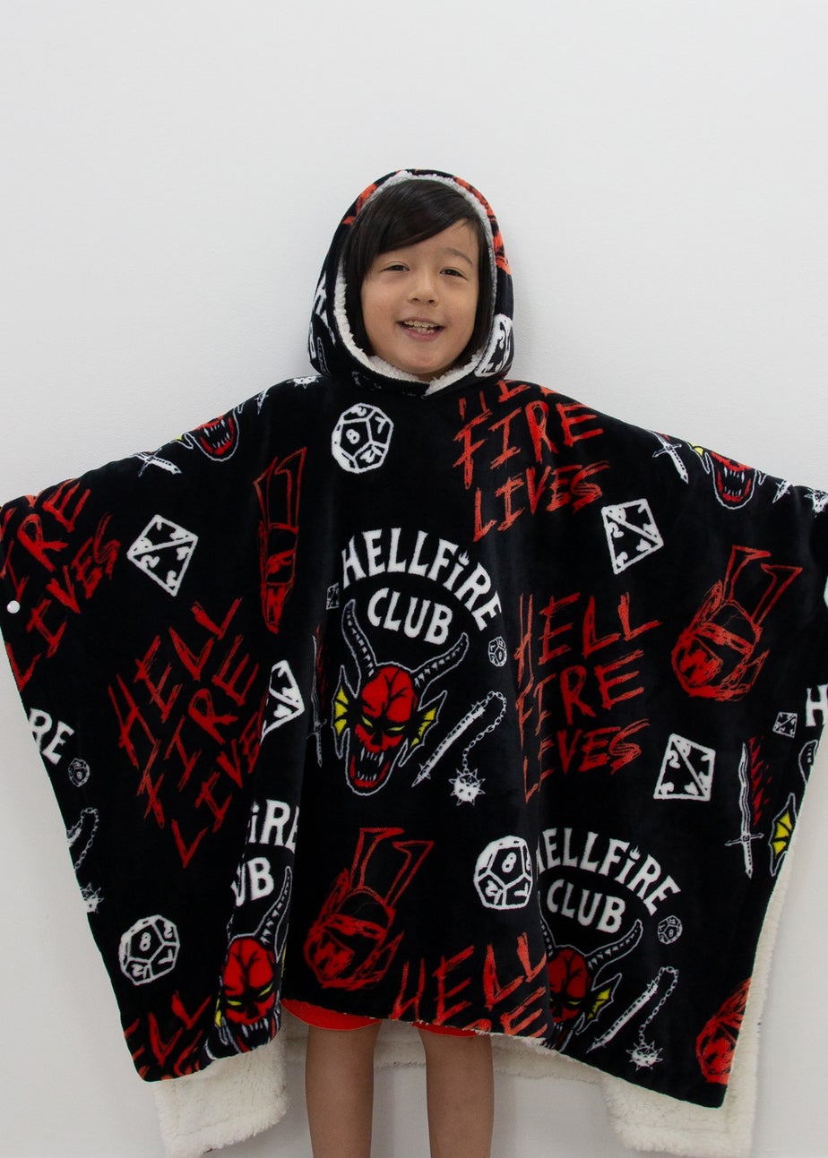 Stranger Things Demagorgon Black Fleece Poncho