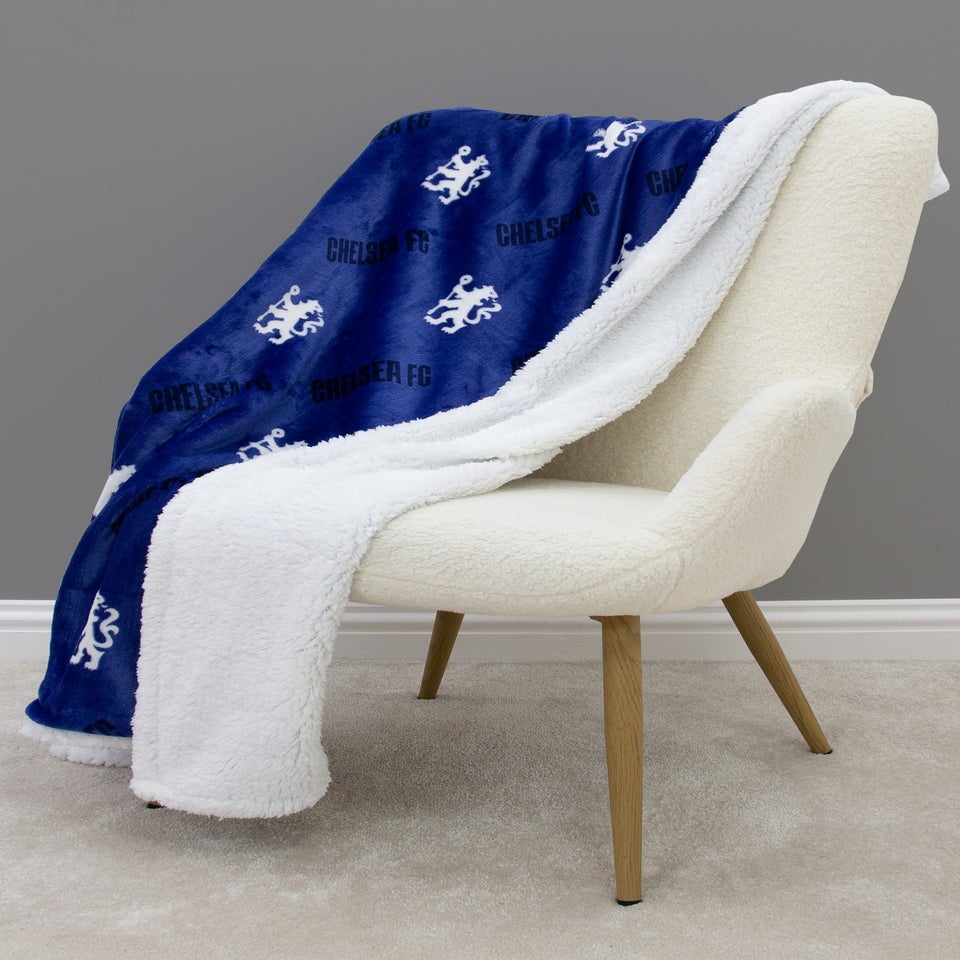 Chelsea FC Goal Blue Sherpa Fleece